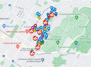 Carte pour localiser les services sur le campus.
