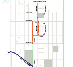 carte des pistes cyclables inter campus.