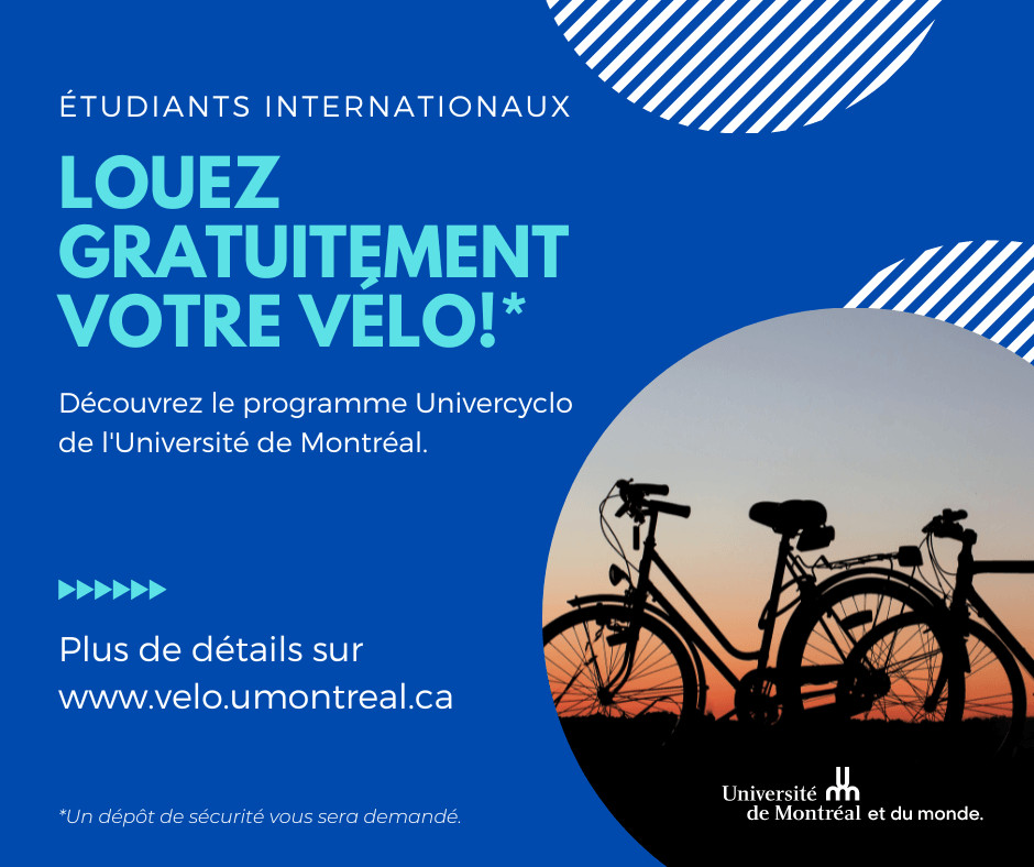 Étudiants internationaux, louez gratuitement votre vélo. Image de vélos au coucher du soleil.